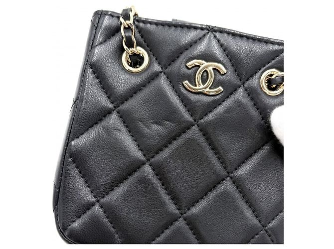 Timeless Borsa a tracolla Chanel in pelle nera trapuntata Nero - vista 7
