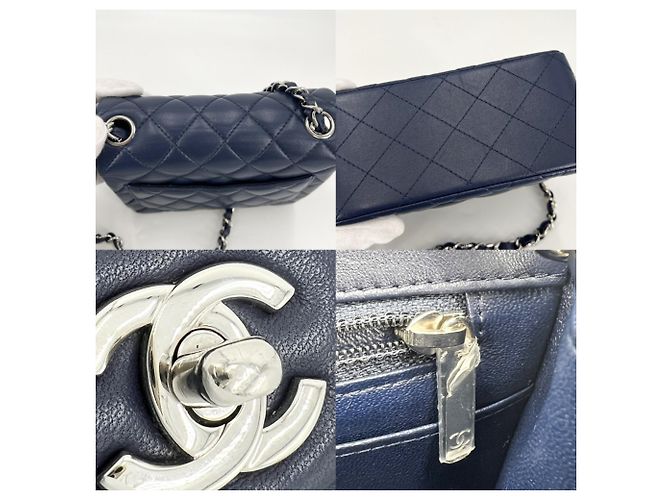 Borsa a tracolla mini matelassé da donna Chanel Blu - vista 10