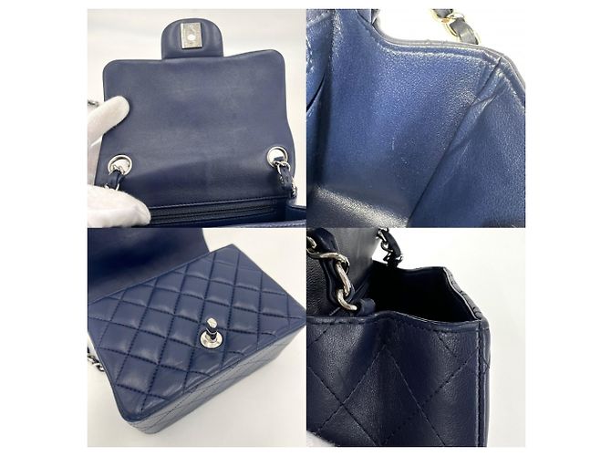 Borsa a tracolla mini matelassé da donna Chanel Blu - vista 7
