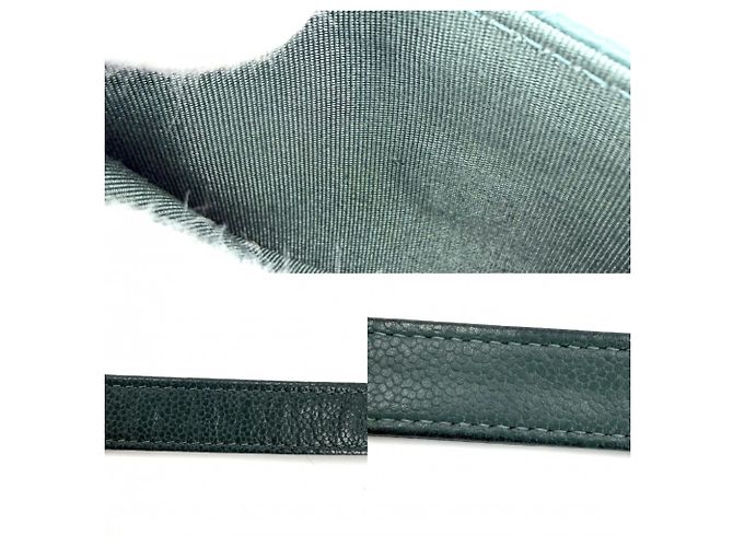 Portafoglio con catena matelassé verde Chanel - vista 7