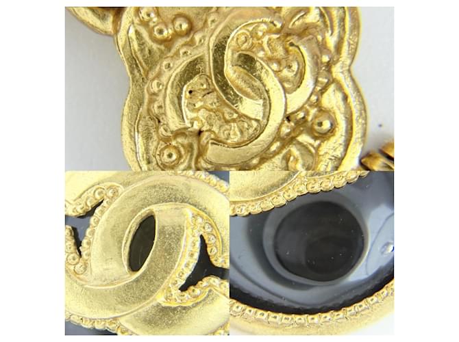 Timeless Collana lunga Chanel Vintage Coco Mark Nero D'oro - vista 6