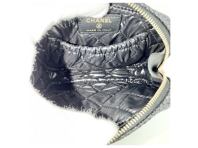 Pochette Chanel Deauville Coco Mark Nero - vista 4