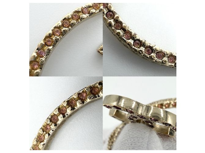 Collana Chanel in strass oro e rosa da donna D'oro - vista 7