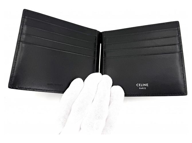 Triomphe Céline Clip para billetes de cuero marrón Celine Castaño - vista 4