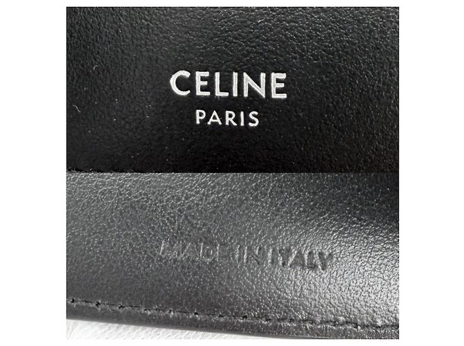 Triomphe Céline Clip para billetes de cuero marrón Celine Castaño - vista 5