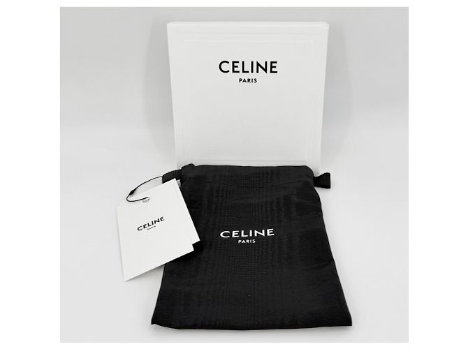 Triomphe Céline Clip para billetes de cuero marrón Celine Castaño - vista 7
