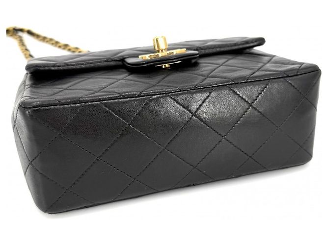 Borsa a Spalla Chanel Mini Matelasse Nero - vista 3