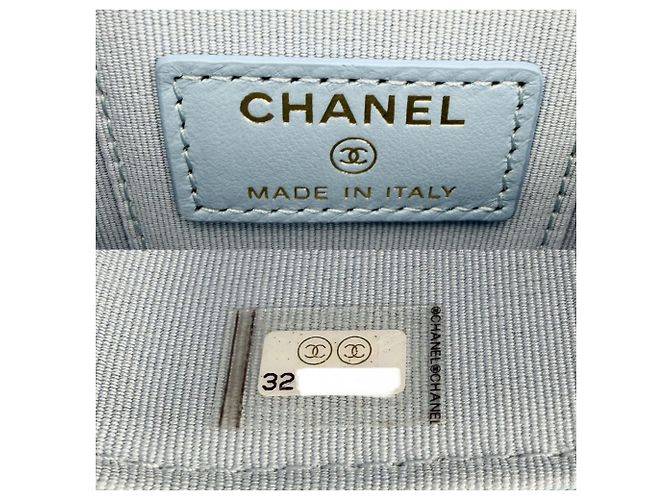 Pochette Vanity Mini Matelassé da donna Chanel - Borsa a tracolla Blu chiaro - vista 5