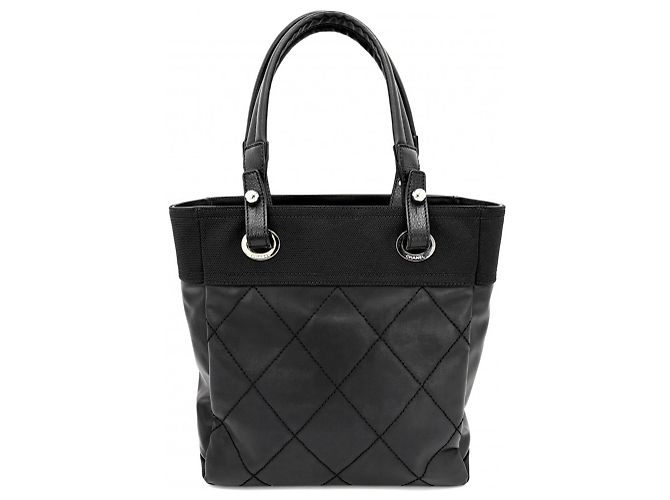 Borsa Chanel Paris Biarritz Tote PM Nero - vista 2
