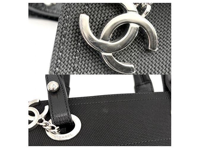 Borsa Chanel Paris Biarritz Tote PM Nero - vista 7