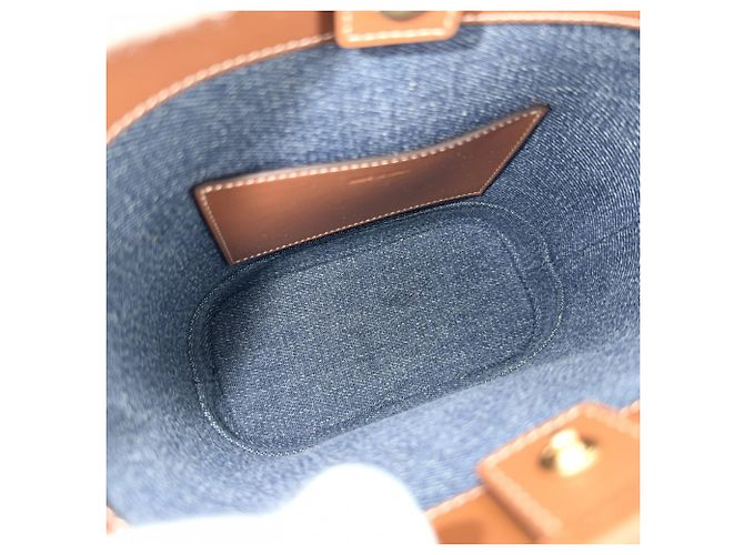 Céline Borsa a tracolla mini bucket Triomphe Celine Marrone - vista 4
