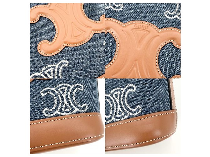 Céline Borsa a tracolla mini bucket Triomphe Celine Marrone - vista 7