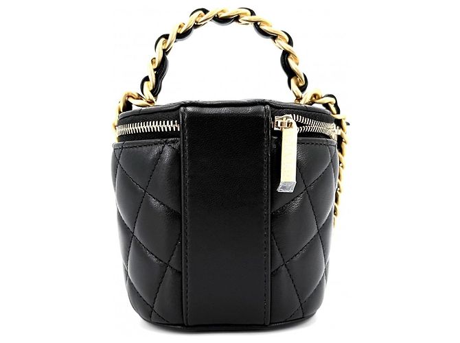 Borsa a Spalla Chanel Matelassé Mini Vanity Pouch Nero - vista 2
