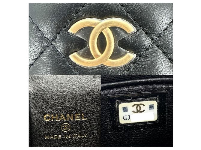 Borsa a Spalla Chanel Matelassé Mini Vanity Pouch Nero - vista 6