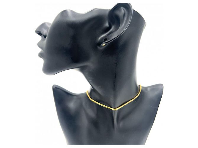 Collana a catena Chanel Coco Mark oro D'oro - vista 2