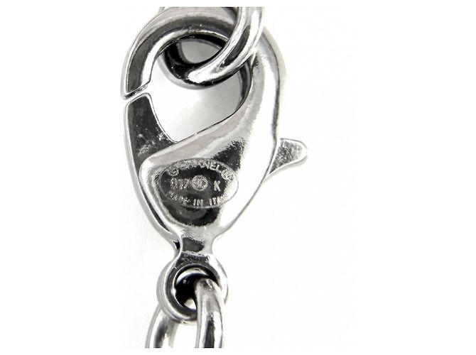 Collana Chanel in strass argento - vista 4