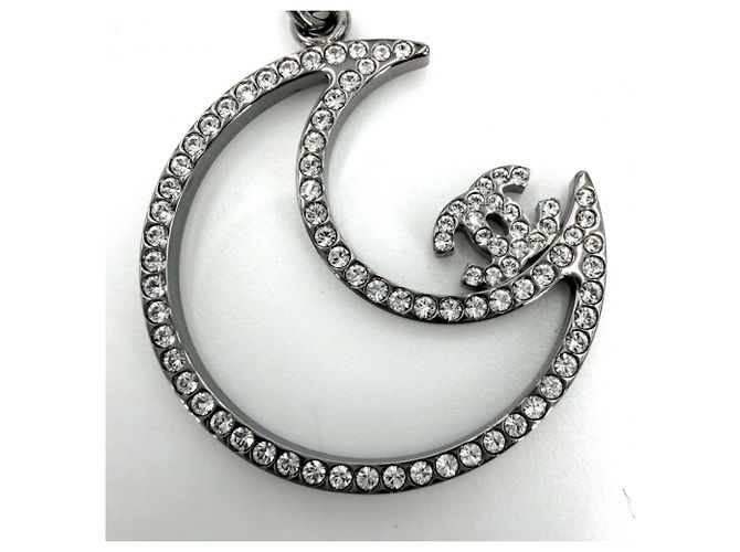 Collana Chanel in strass argento - vista 6