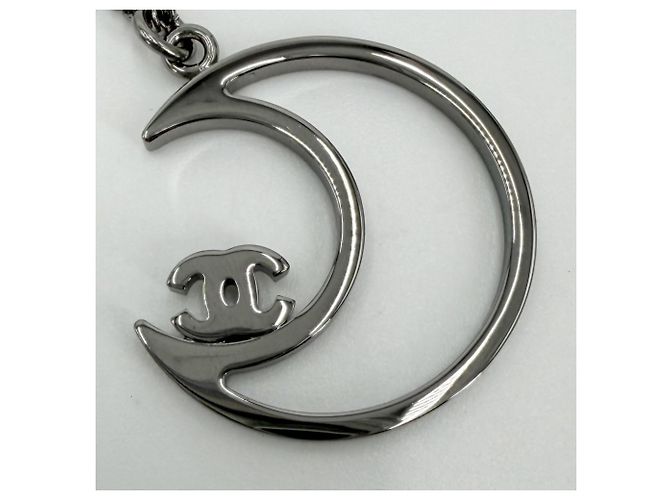 Collana Chanel in strass argento - vista 7