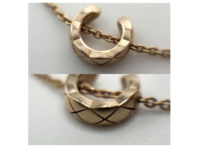 Bracciale con charm regolabile Chanel Matelassé Coco Crush D'oro - vista 5