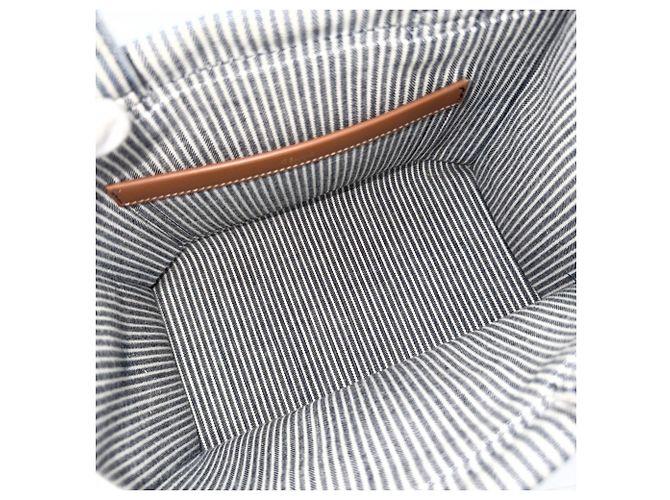 Céline Borsa cabas Thais Triomphe piccola da donna Celine Bianco Blu navy - vista 4