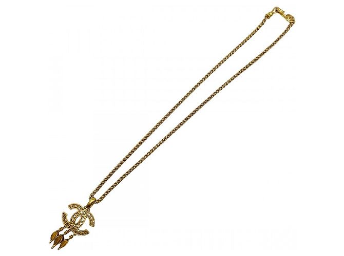 Collana con pendente Chanel Vintage Gold D'oro - vista 5
