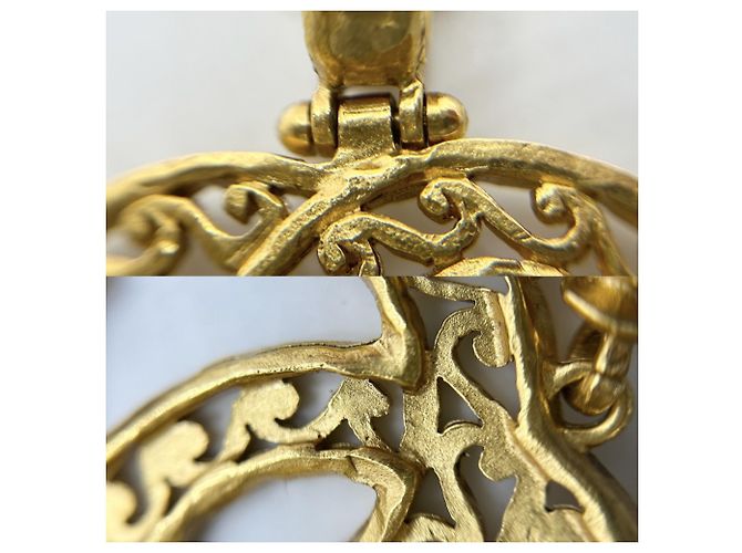 Collana con pendente Chanel Vintage Gold D'oro - vista 6