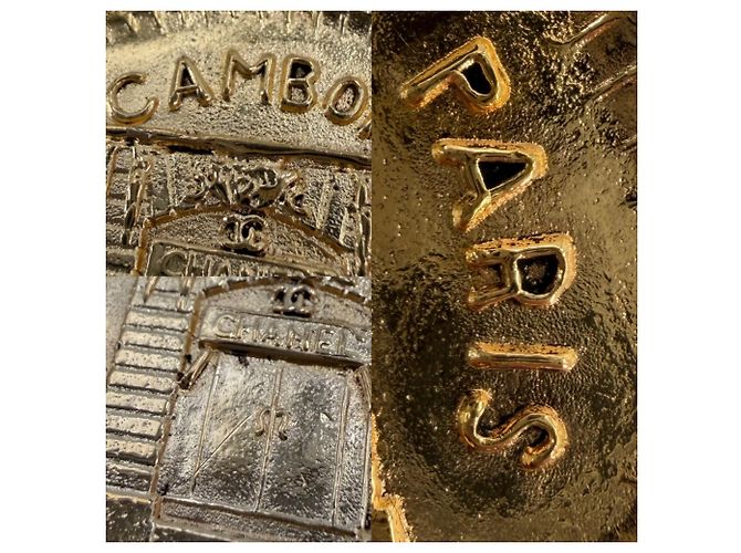 Cambon Spilla Chanel Vintage placcata oro D'oro - vista 5