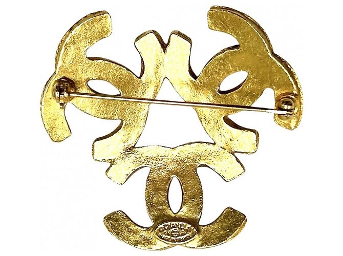 Spilla Chanel Vintage placcata oro D'oro - vista 2