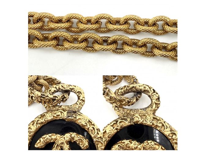 Collana Chanel Vintage Nero D'oro - vista 5
