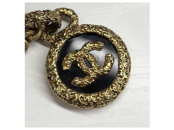 Collana Chanel Vintage Nero D'oro - vista 6