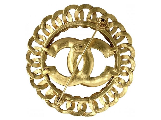 Spilla Chanel Vintage Gold D'oro - vista 2