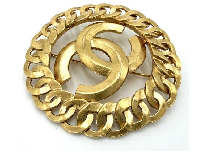 Spilla Chanel Vintage Gold D'oro - vista 3