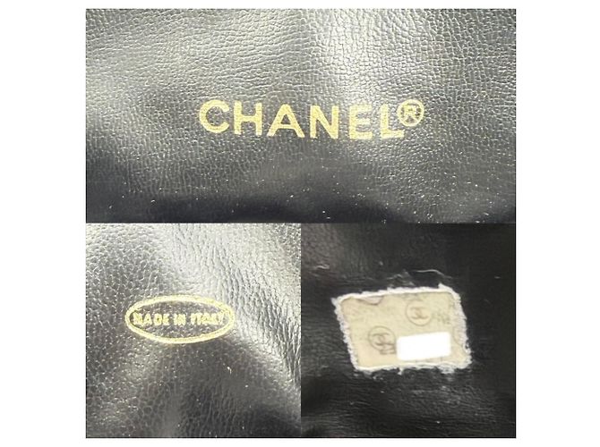 Borsa Chanel in pelle di vitello martellata nera Nero - vista 5
