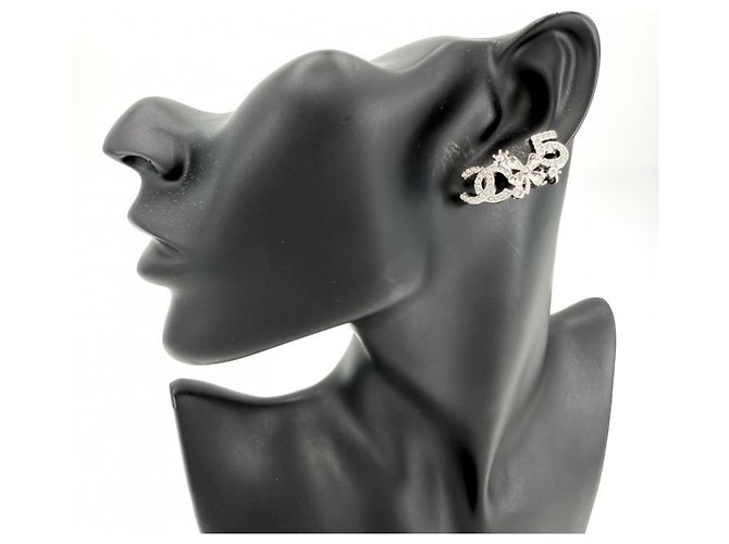 Chanel Strass-Ohrstecker Silber - Ansicht 2