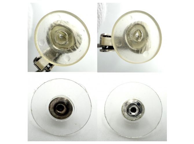Chanel Strass-Ohrstecker Silber - Ansicht 4