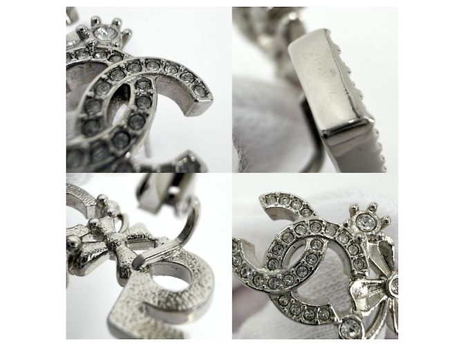 Chanel Strass-Ohrstecker Silber - Ansicht 6