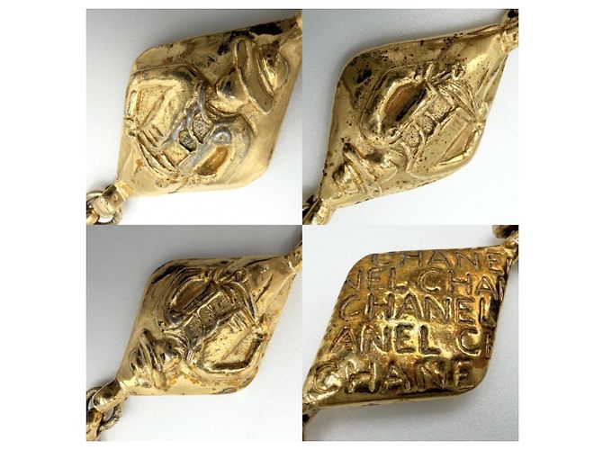 Collana Chanel Mademoiselle Vintage placcata oro D'oro - vista 5