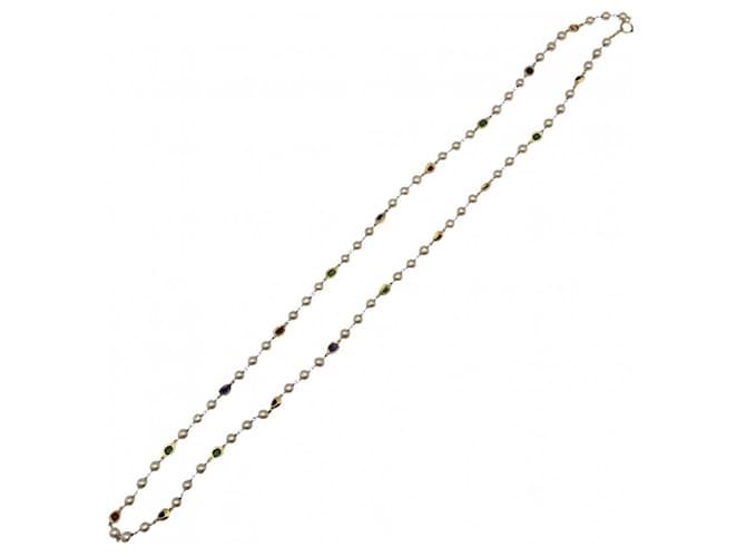 Collana lunga vintage Chanel Multicolore D'oro - vista 4
