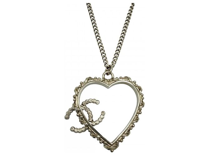 Collana con pendente a cuore placcato oro Chanel D'oro - vista 2