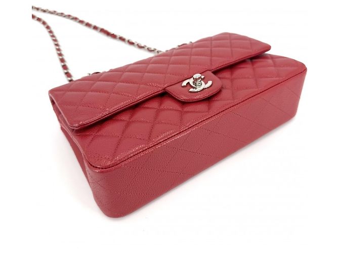 Borsa a tracolla Chanel Matelassé 25 Rosso - vista 3