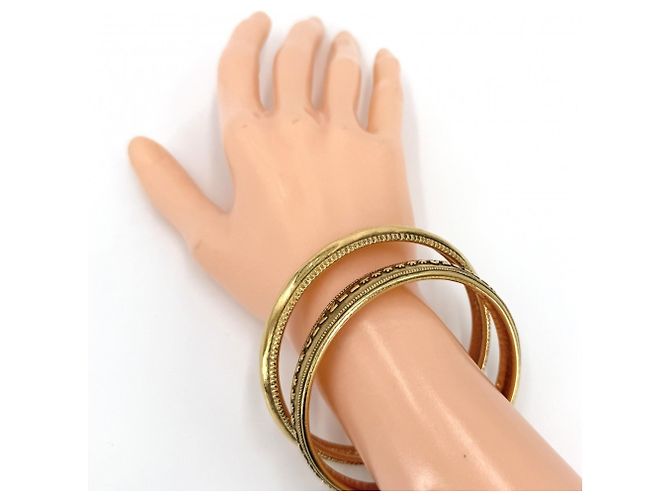 Timeless Bracciale Chanel Vintage placcato oro D'oro - vista 2