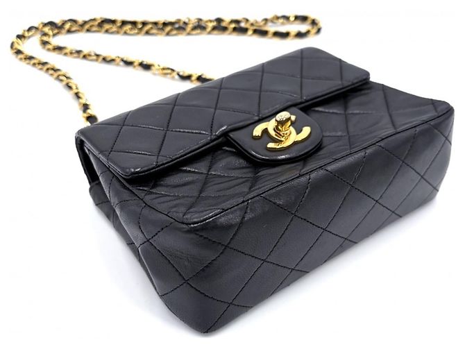 Timeless Borsa a Spalla Chanel Mini Matelasse Nero - vista 3