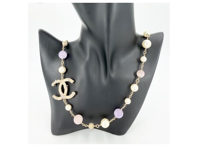 Collar largo Chanel Mujer Estrella Coco Mark Multicolor Dorado - vista 2