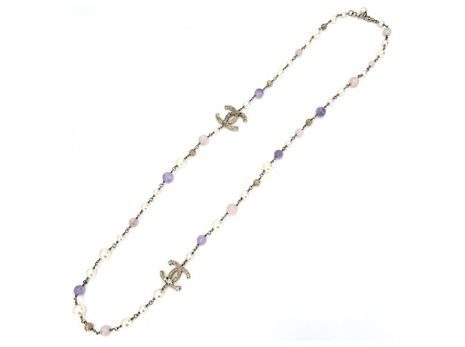 Collar largo Chanel Mujer Estrella Coco Mark Multicolor Dorado - vista 4