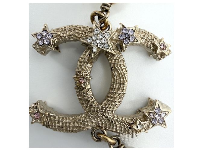 Collar largo Chanel Mujer Estrella Coco Mark Multicolor Dorado - vista 6