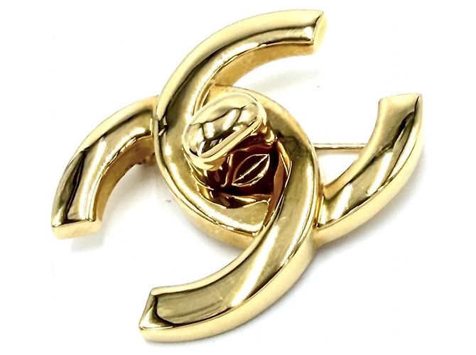 Spilla Chanel placcata oro D'oro - vista 3