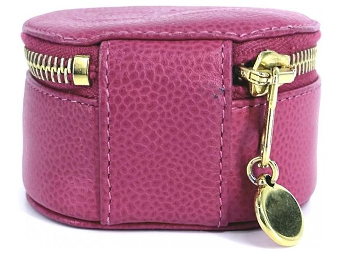 Estuche de joyas de piel de ternera texturizada rosa Chanel - vista 2