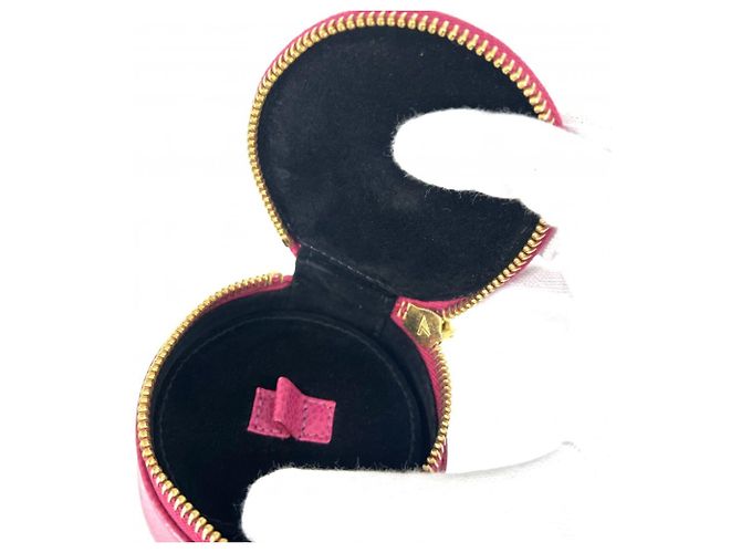 Estuche de joyas de piel de ternera texturizada rosa Chanel - vista 3