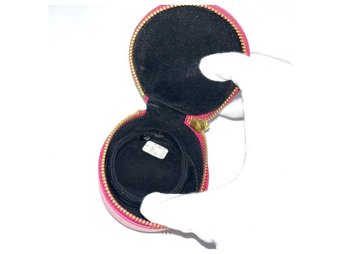 Estuche de joyas de piel de ternera texturizada rosa Chanel - vista 4