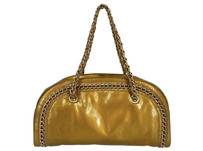 Borsa Boston in smalto dorato da donna Chanel D'oro - vista 2